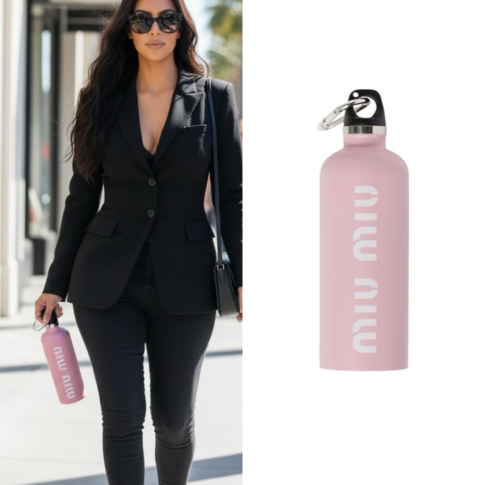 Miu Miu Pink Stainless Steel Water Bottle